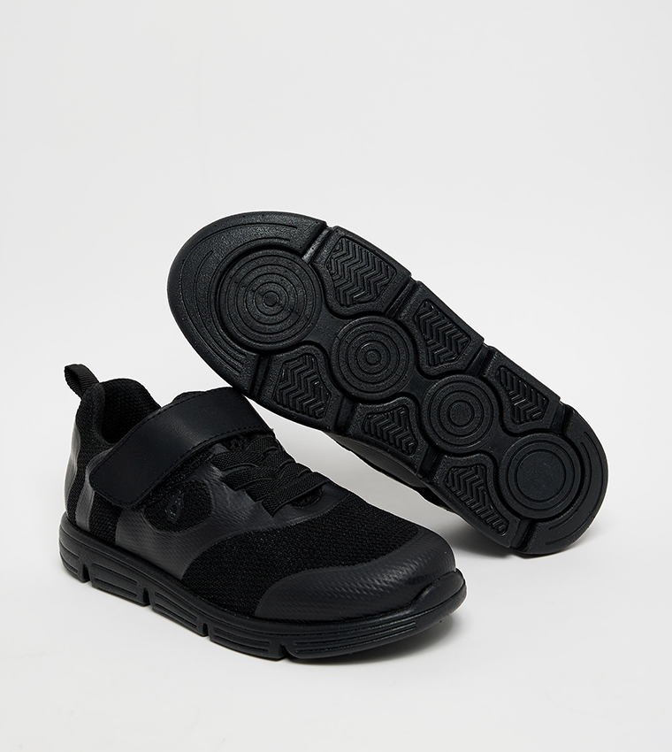 Textured Mesh Velcro Closure Sneakers