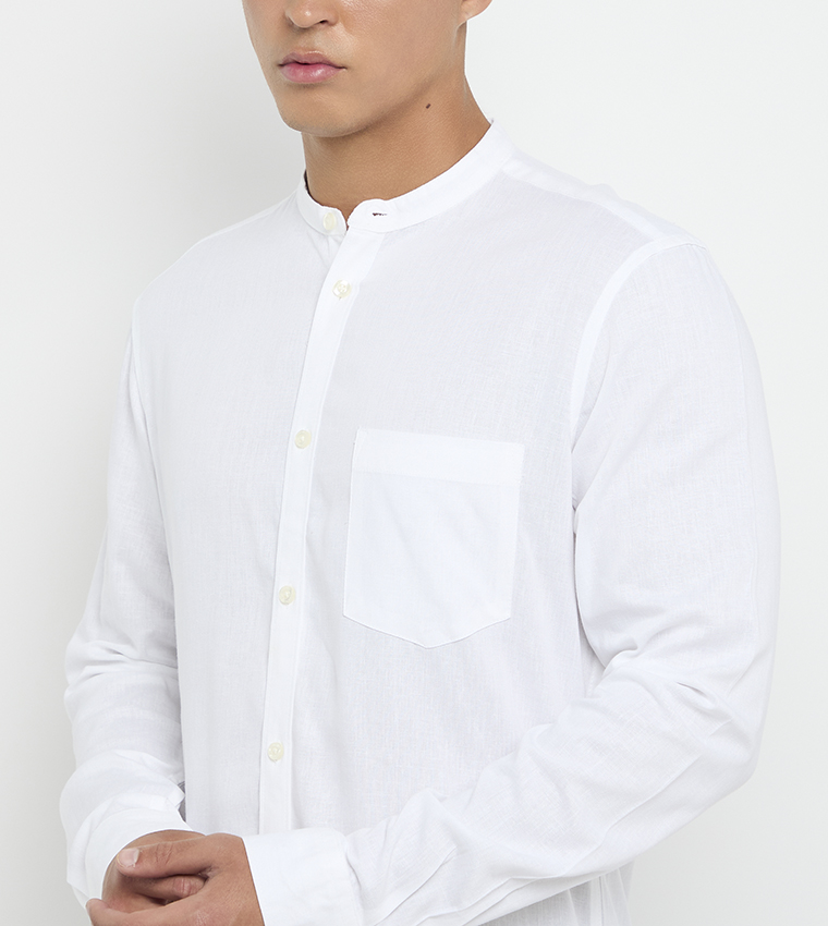 فرنش كوليكشن  أكمام طويلة - أبيض Long Sleeves