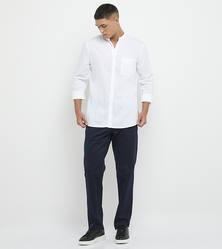 فرنش كوليكشن  أكمام طويلة - أبيض Long Sleeves