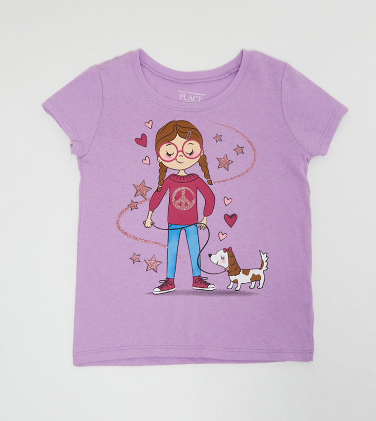 Baby and Toddler Girls Graphic Printed T-Shirt