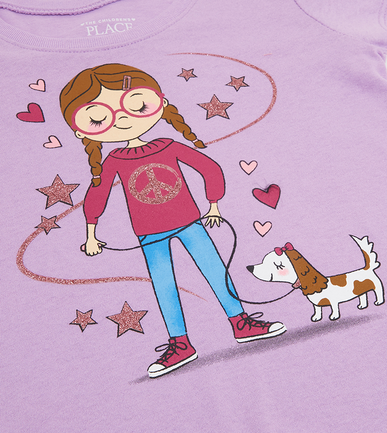 Baby and Toddler Girls Graphic Printed T-Shirt