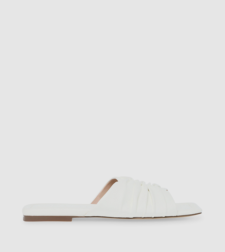 Steve Madden  Flat Sandals - White Flat Sandals