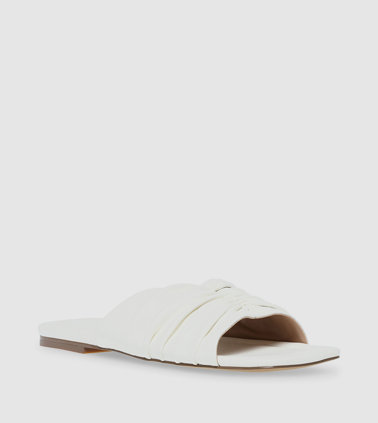 Steve Madden  Flat Sandals - White Flat Sandals
