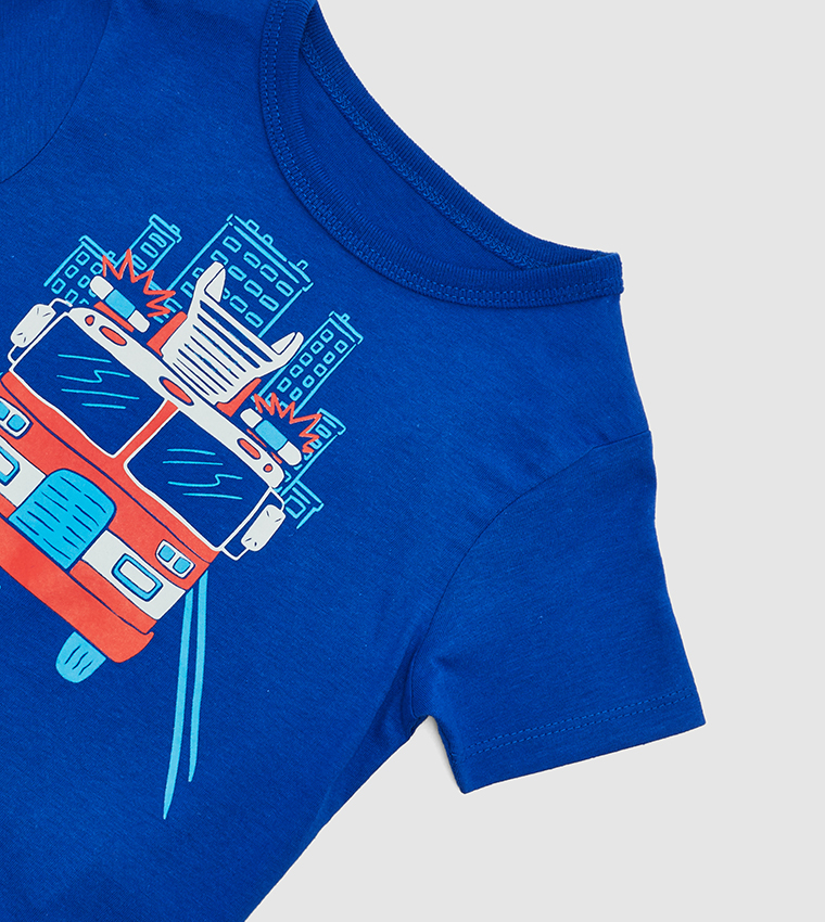 Boy's Graphic Print Short Sleeves T-Shirt