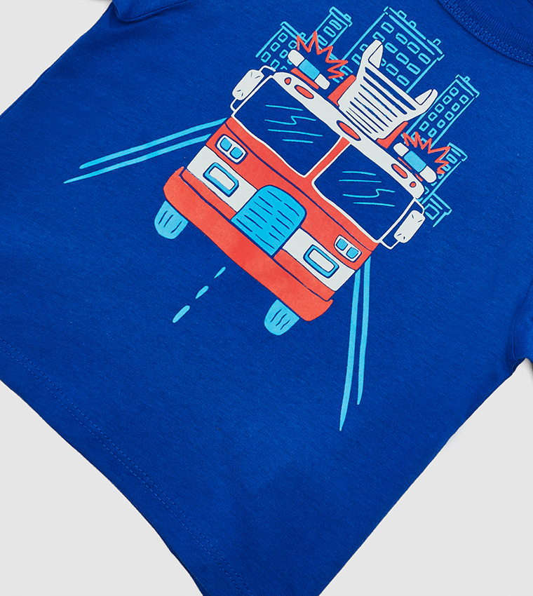 Boy's Graphic Print Short Sleeves T-Shirt