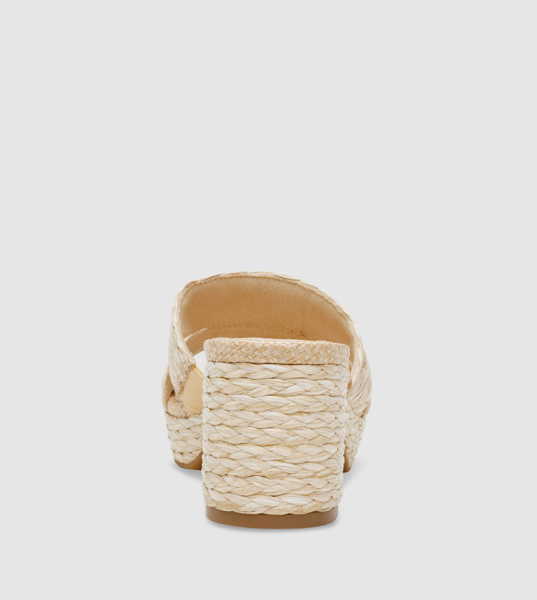 PALMER Raffia Platform Heel Sandals