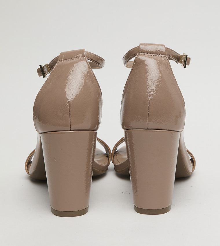 KOUR Ankle Strap Heel Sandals