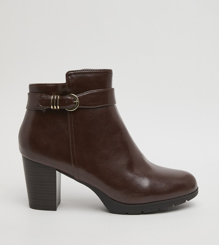 RUMO Block Heel Ankle Boots