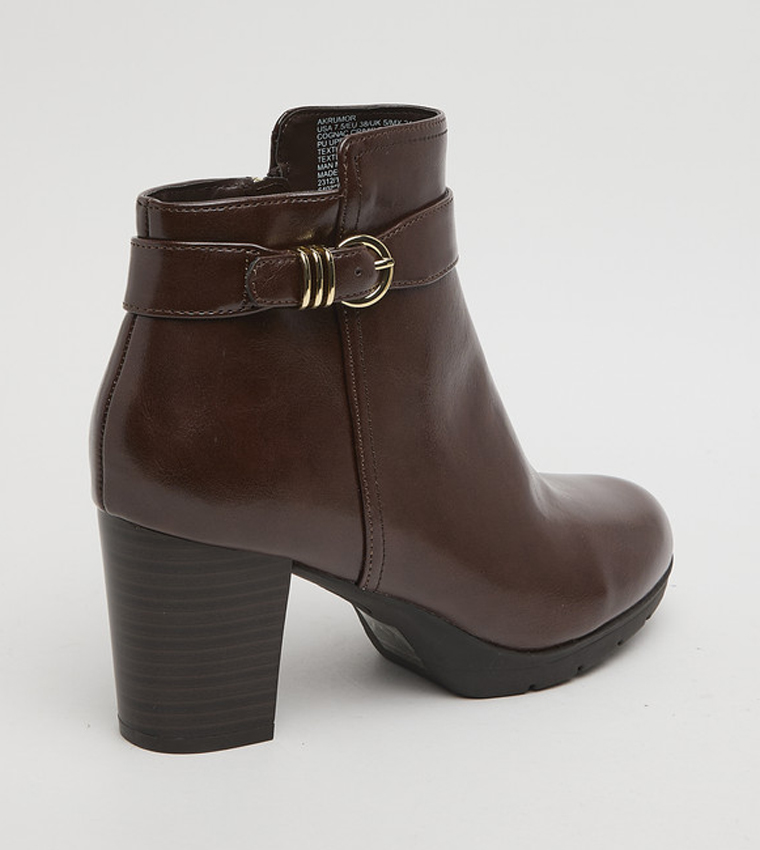 RUMO Block Heel Ankle Boots