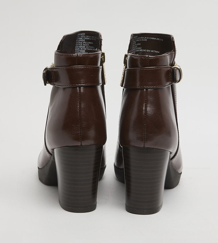 RUMO Block Heel Ankle Boots