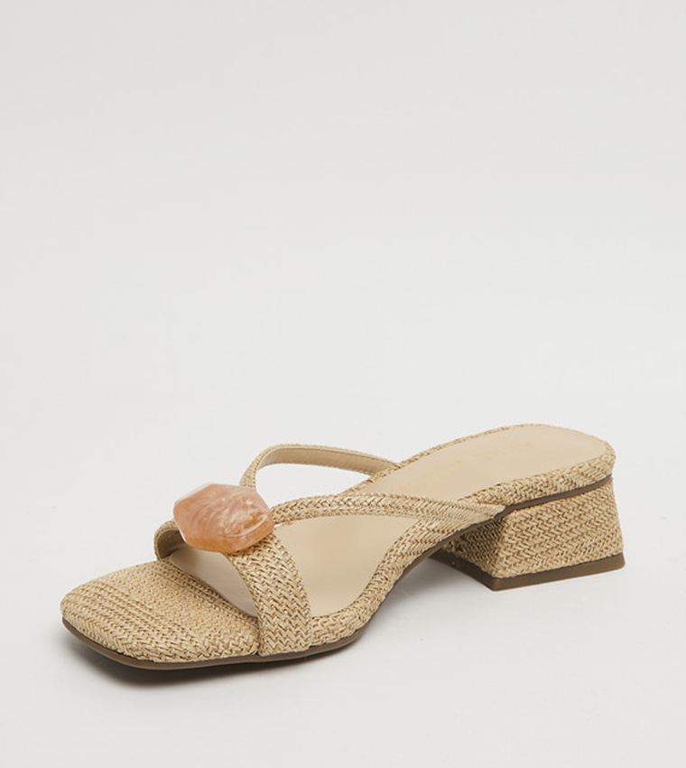 NIRVANA Low Block Heel Sandals