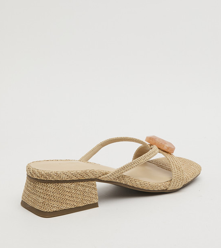 NIRVANA Low Block Heel Sandals