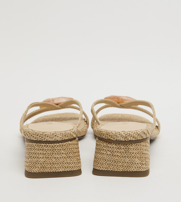 NIRVANA Low Block Heel Sandals