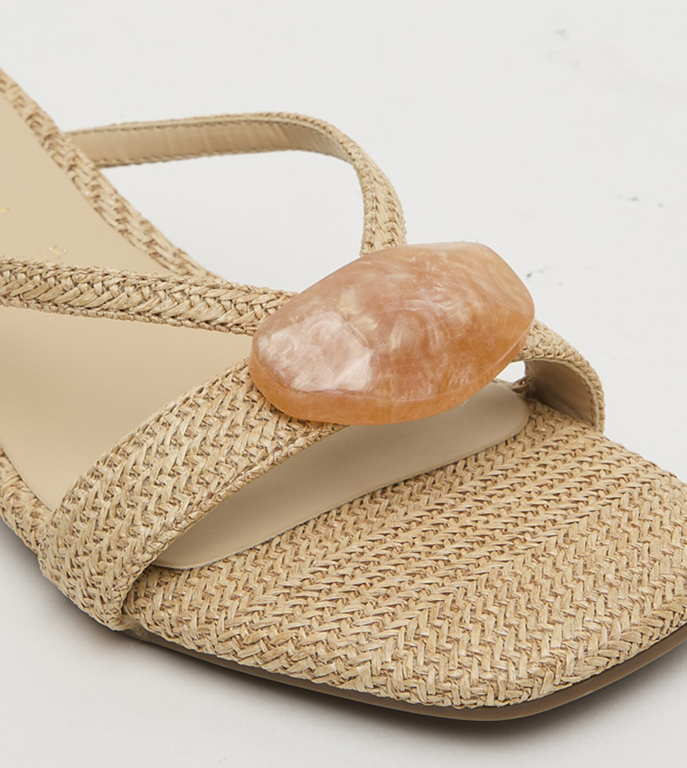 NIRVANA Low Block Heel Sandals