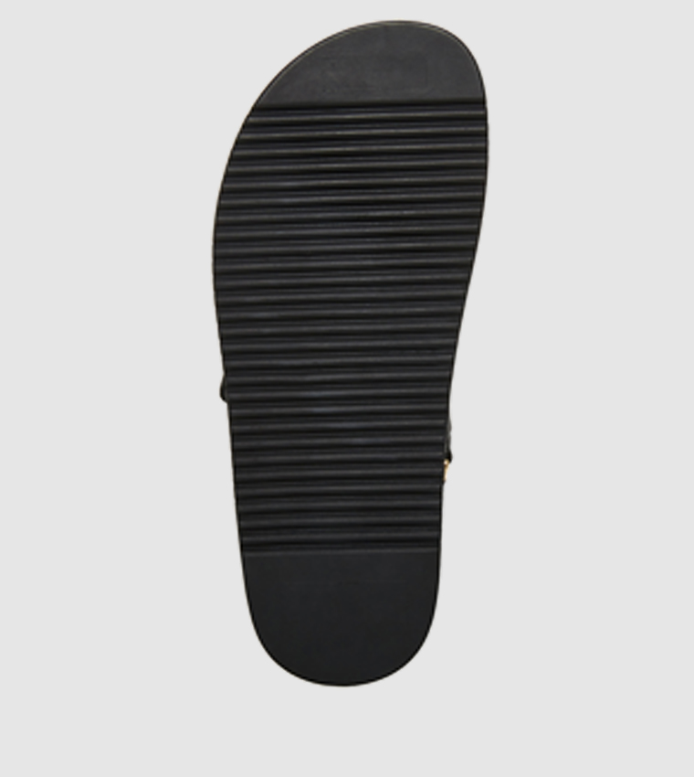 ستيف مادن  الصنادل المسطحة - أسود Flat Sandals