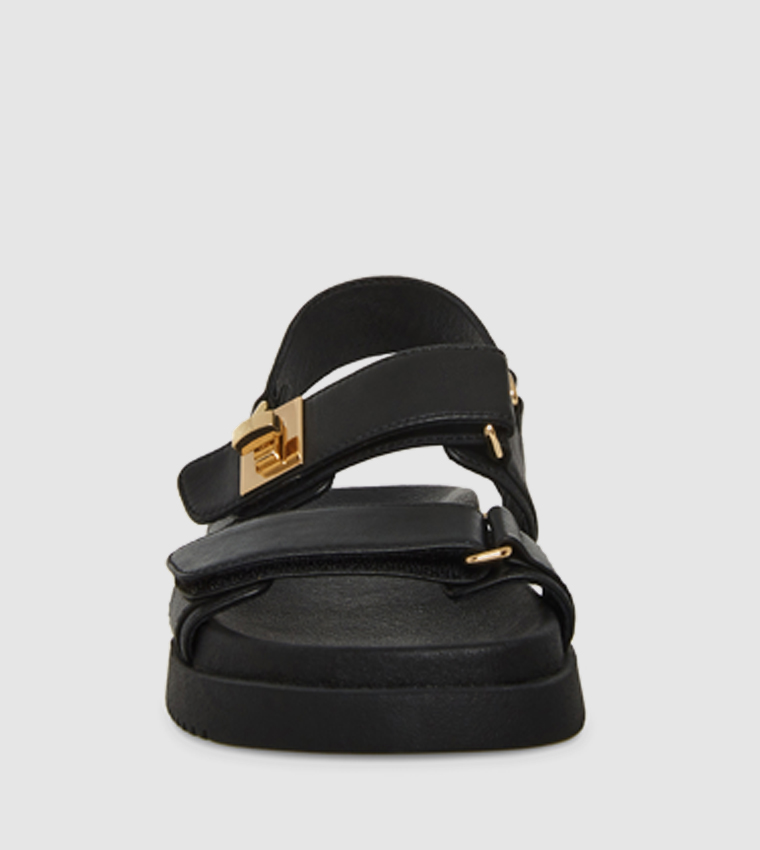 ستيف مادن  الصنادل المسطحة - أسود Flat Sandals