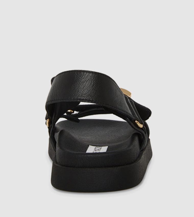 ستيف مادن  الصنادل المسطحة - أسود Flat Sandals