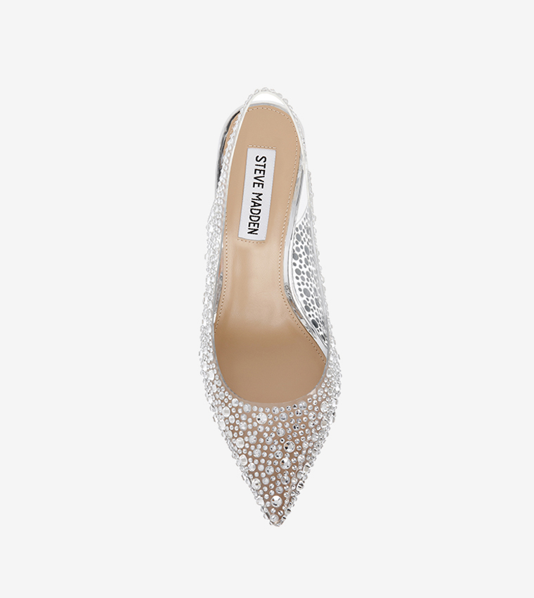 JEWELER Embellished Slingback Pumps