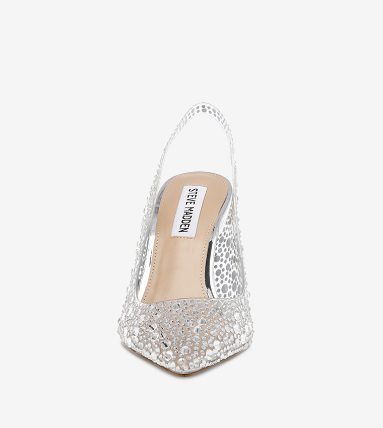 JEWELER Embellished Slingback Pumps
