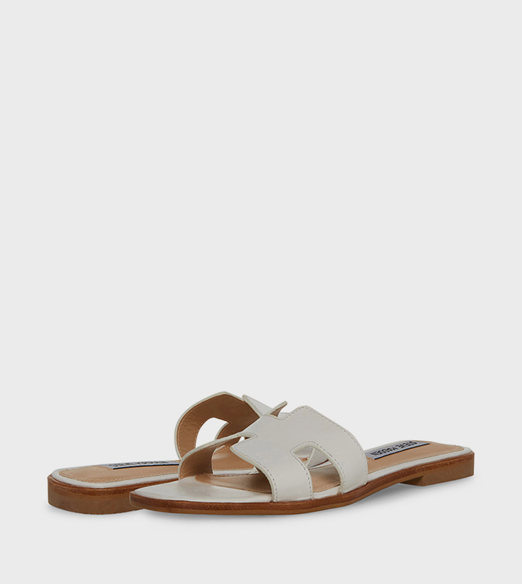Steve Madden  Flat Sandals - White Flat Sandals