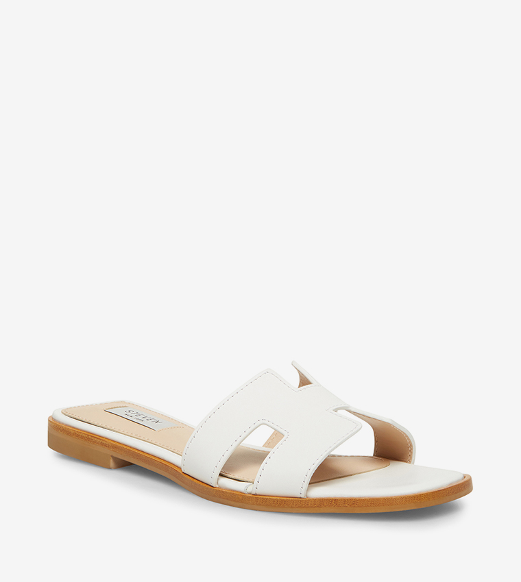 Steve Madden  Flat Sandals - White Flat Sandals