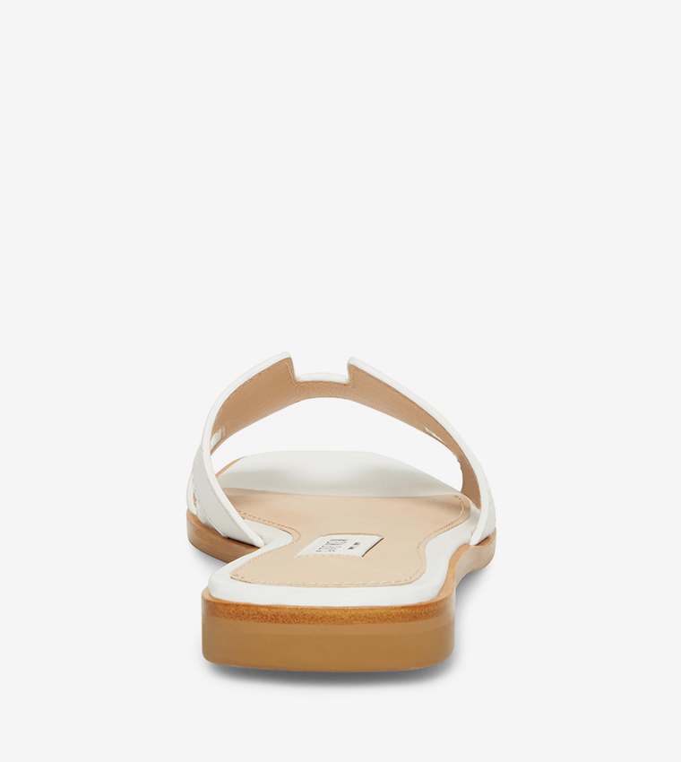 Steve Madden  Flat Sandals - White Flat Sandals