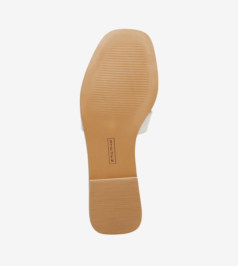 Steve Madden  Flat Sandals - White Flat Sandals