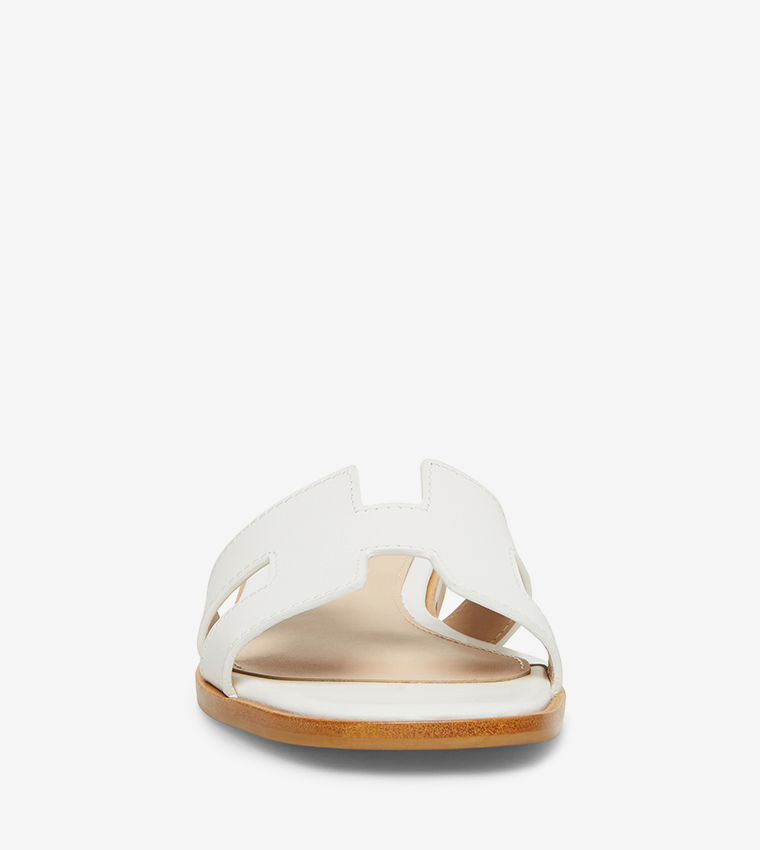 Steve Madden  Flat Sandals - White Flat Sandals