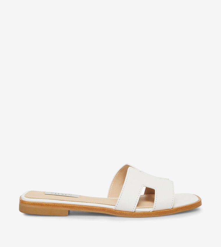 Steve Madden  Flat Sandals - White Flat Sandals