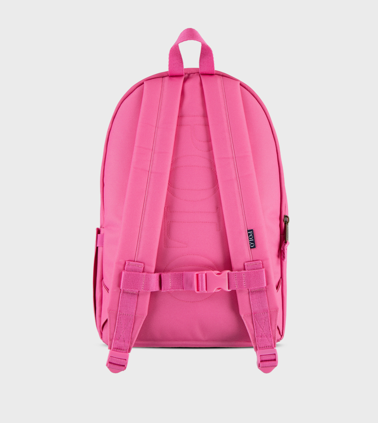 Buy Polo Ralph Lauren RLAN Embroidered Zippered Backpack In Pink