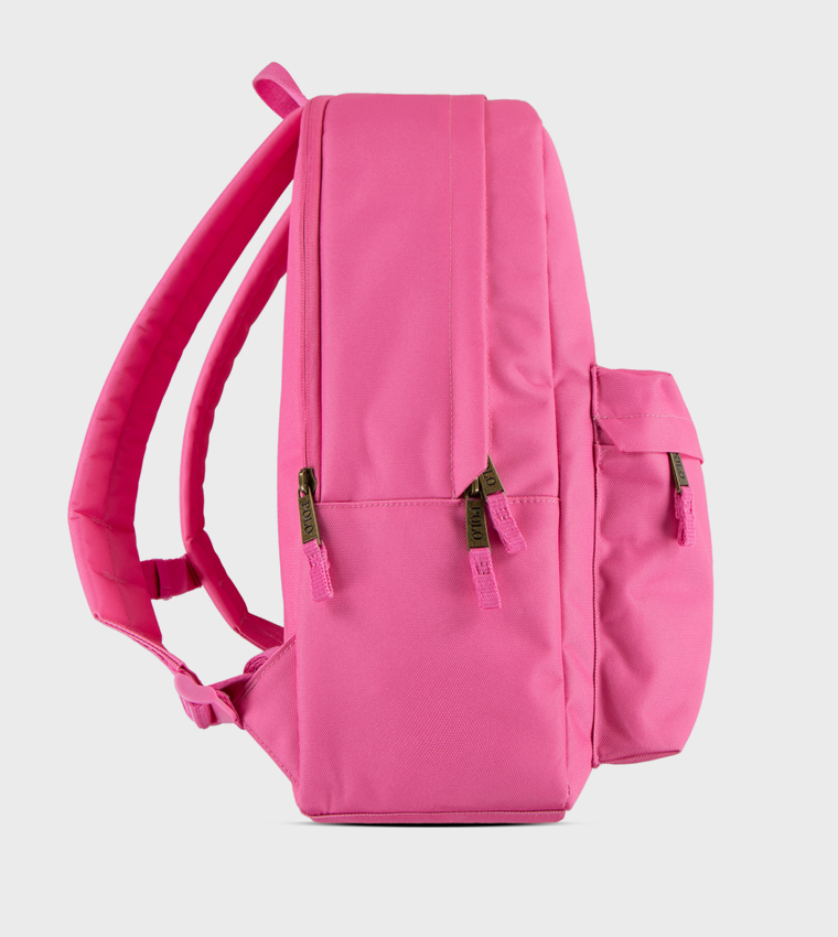Buy Polo Ralph Lauren RLAN Embroidered Zippered Backpack In Pink