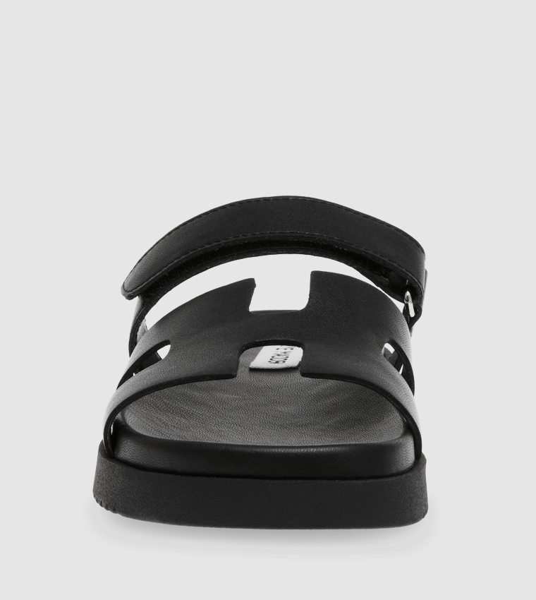 MAYVEN-CN Textured Flat Sandals