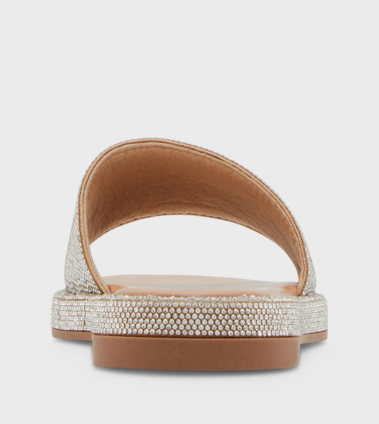 ستيف مادن  الصنادل المسطحة - فضي Flat Sandals