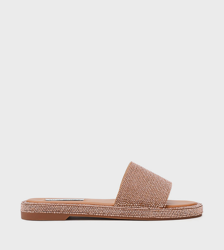 ستيف مادن  الصنادل المسطحة - بني  Flat Sandals
