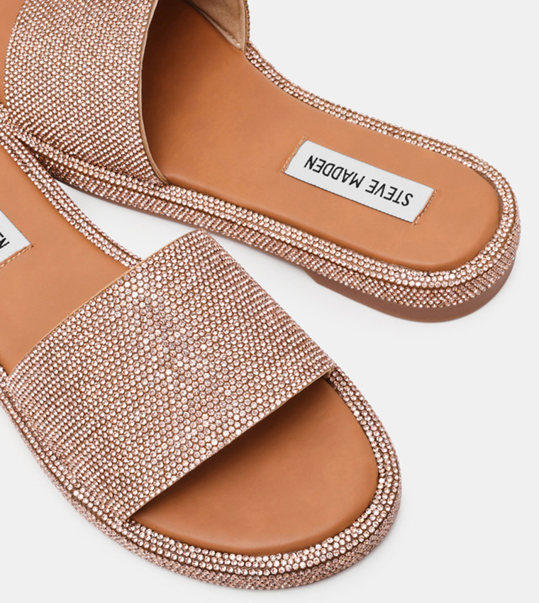 ستيف مادن  الصنادل المسطحة - بني  Flat Sandals