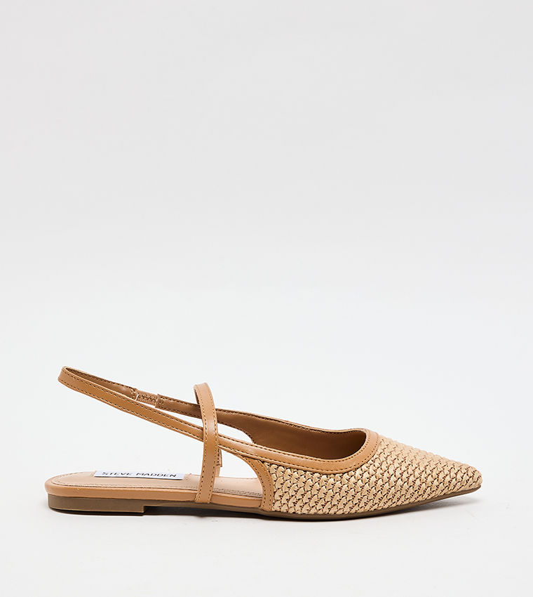 MALLORY Straw Slingback Flats