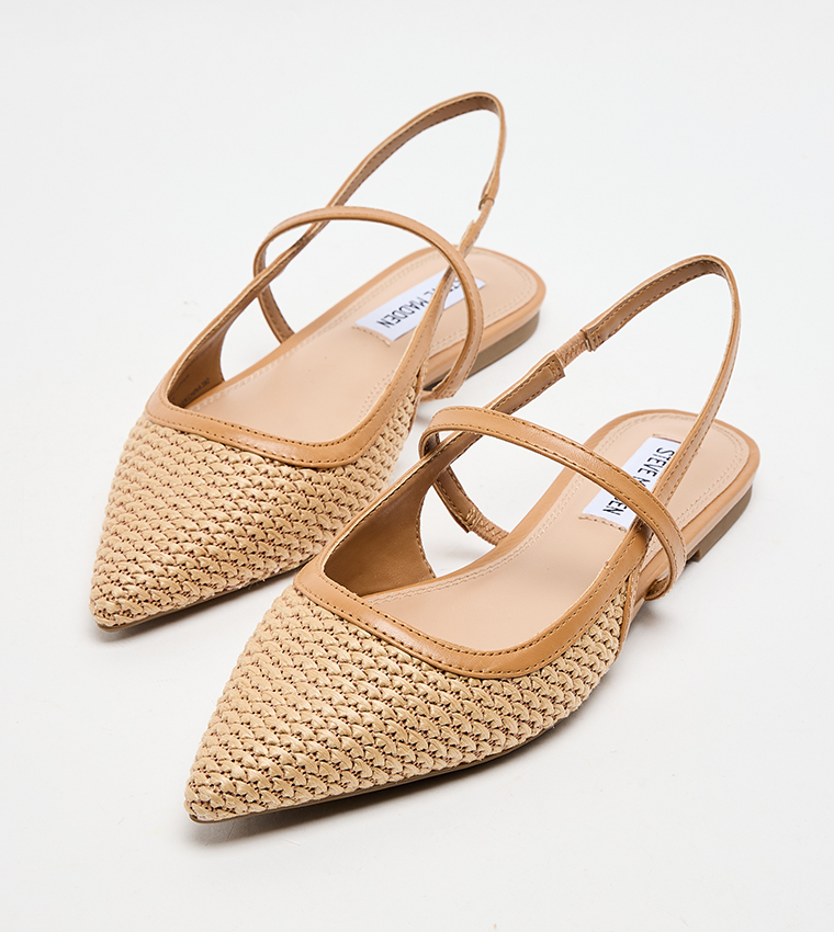 MALLORY Straw Slingback Flats