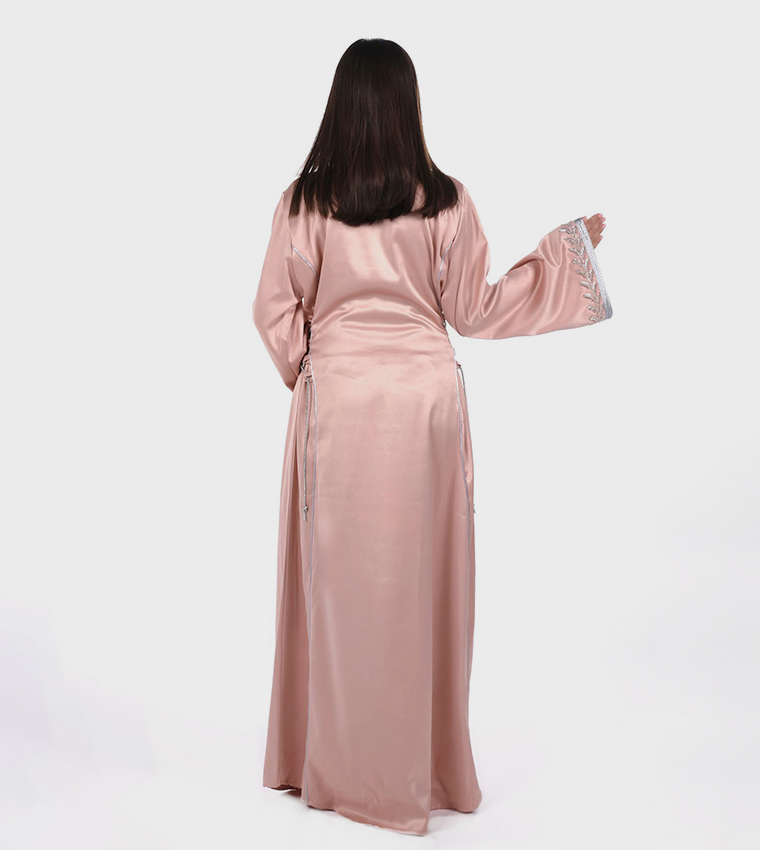 Embellished Satin Jalabiya