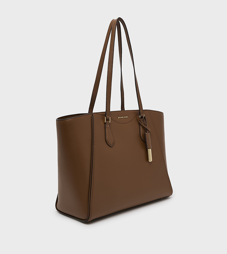 TARYN Textured Zip Closure Tote Bag