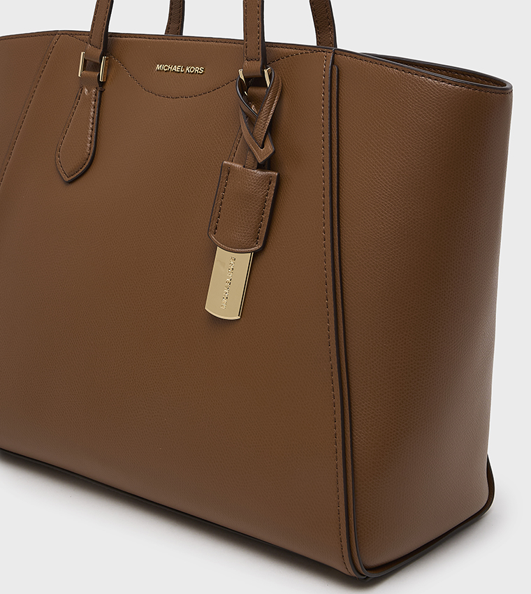 TARYN Textured Zip Closure Tote Bag