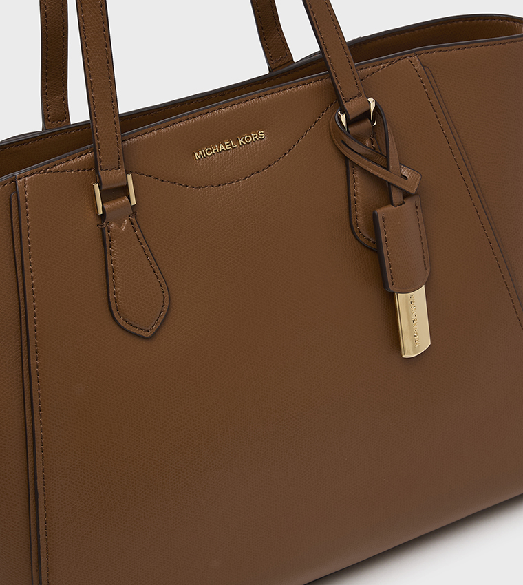 TARYN Textured Zip Closure Tote Bag