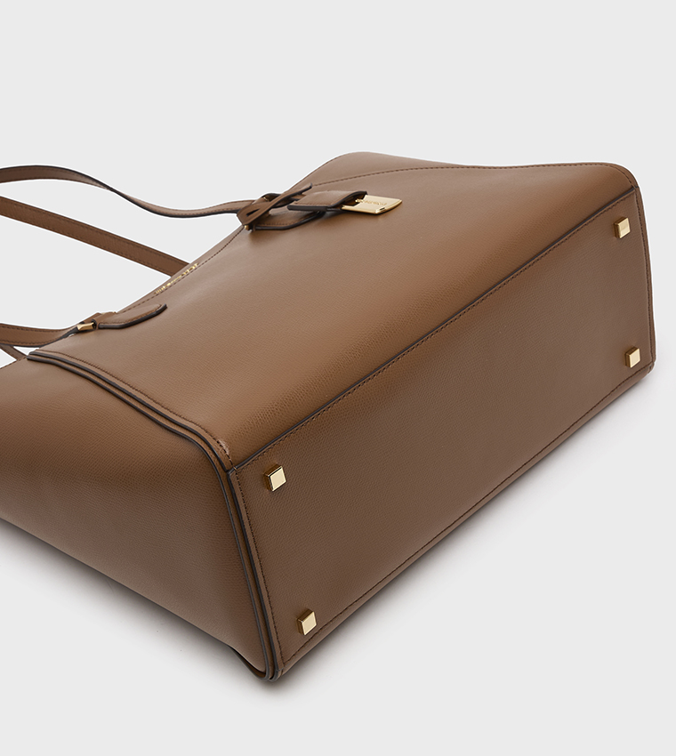 TARYN Textured Zip Closure Tote Bag