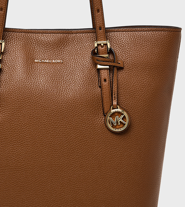 QUINN Textured Zip Closure Tote Bag