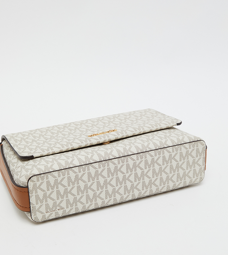 Monogram Patterned Flap Shoulder Bag