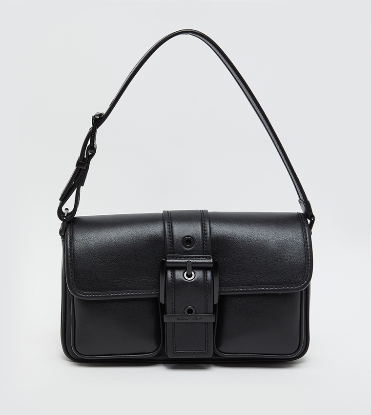 Buckle Detail Flap Shoulder Bag