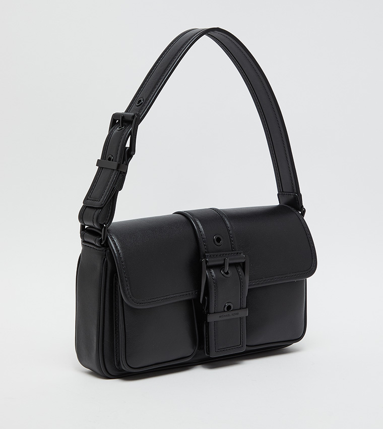 Buckle Detail Flap Shoulder Bag
