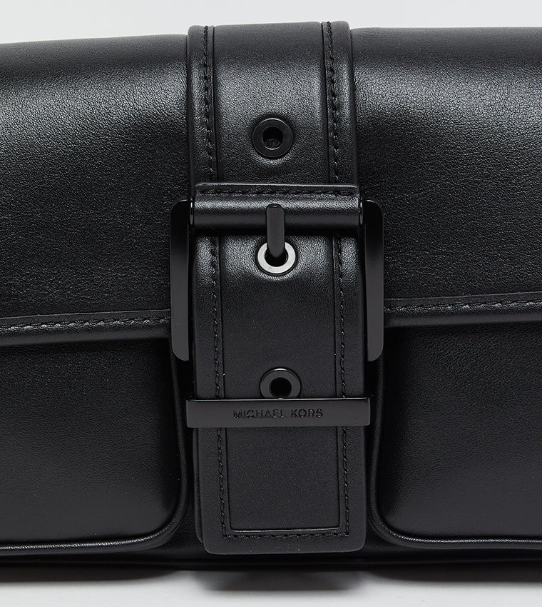 Buckle Detail Flap Shoulder Bag