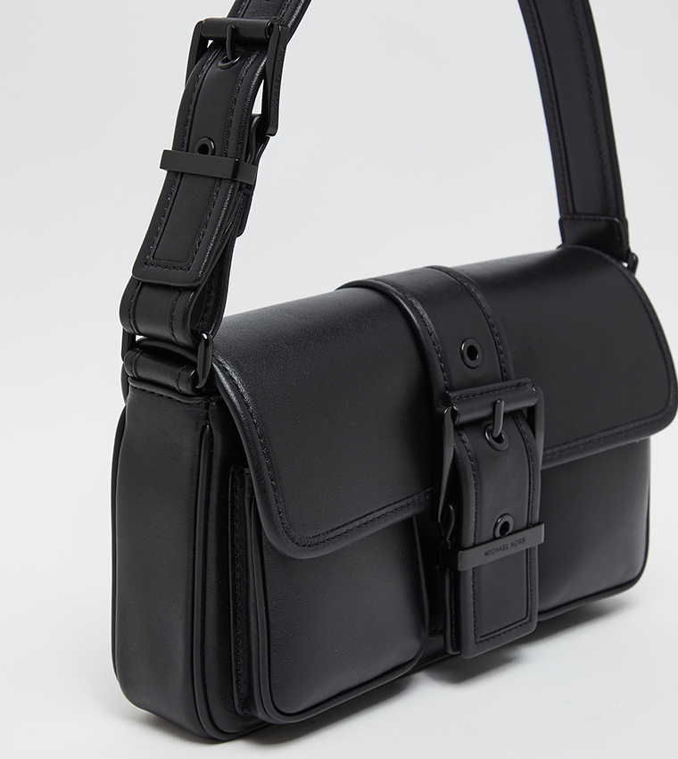 Buckle Detail Flap Shoulder Bag