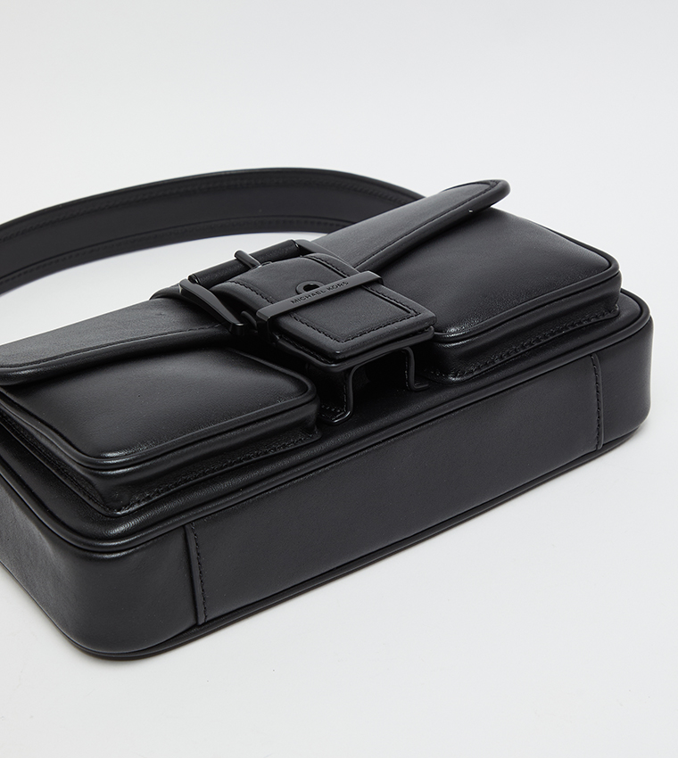 Buckle Detail Flap Shoulder Bag