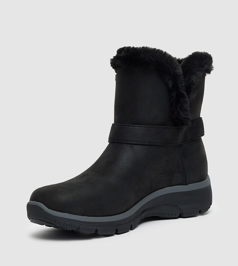 EASY GOING Fur Detail Ankle Boots